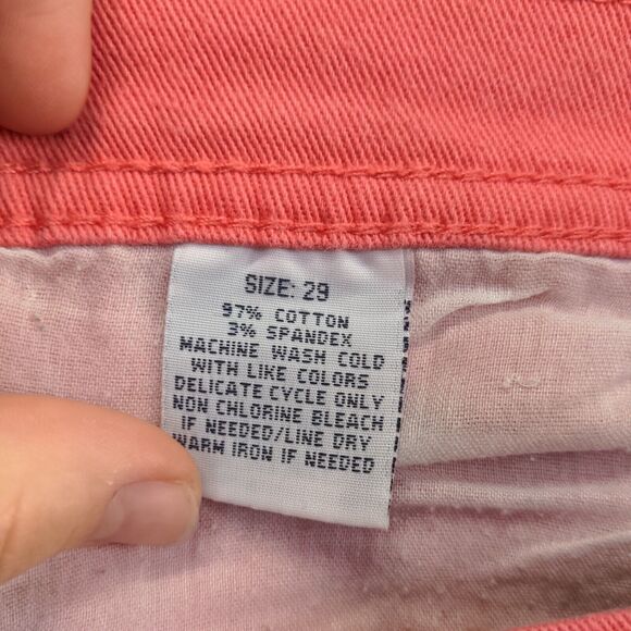 Seven Souls Mens Shorts Pink Size 29 5 Pocket Cotton Belt Loops - Picture 11 of 11